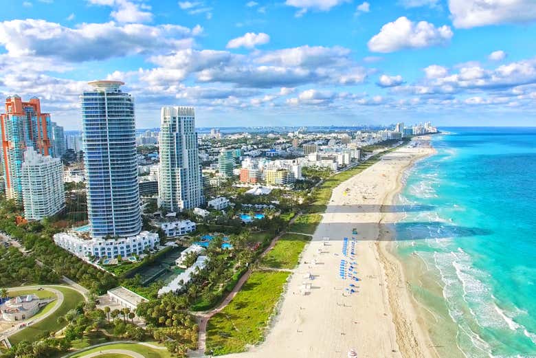 Vue aérienne sur South Beach